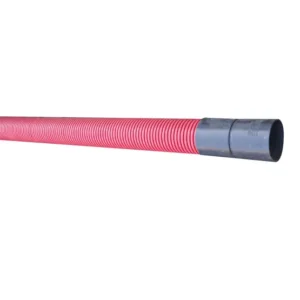 Tubo Corrugado HDPE Rojo 63mm Con Copla